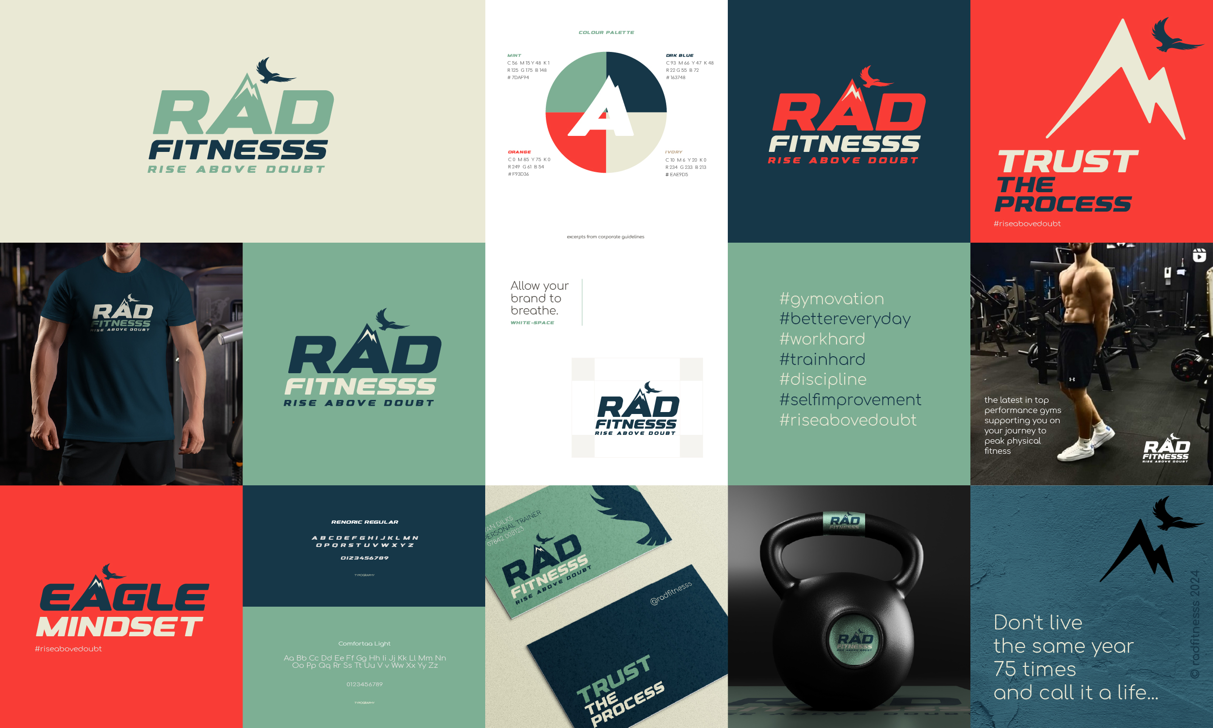 RAD Fitnesss brand board